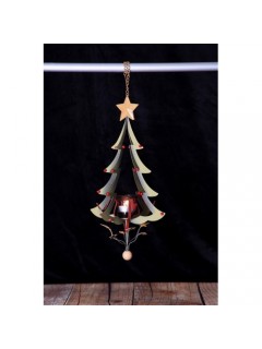 Christmas Tree with chain for hanging  Single Tea Light Holder  40 x 20 x 20cmTea Light Holder  40 x 20 x 20cm
